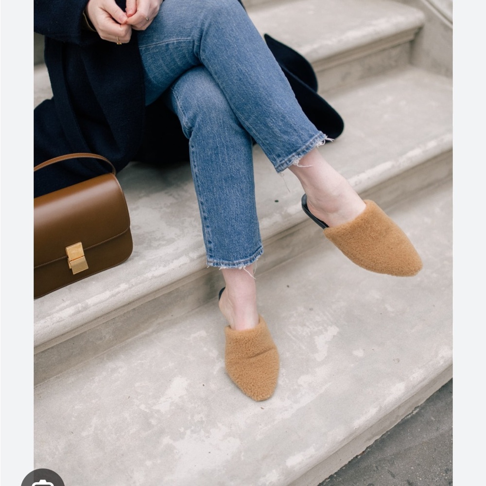 Jenni Kayne Tan Shearling-Look Slip-On Slippers - Picture 7 of 7
